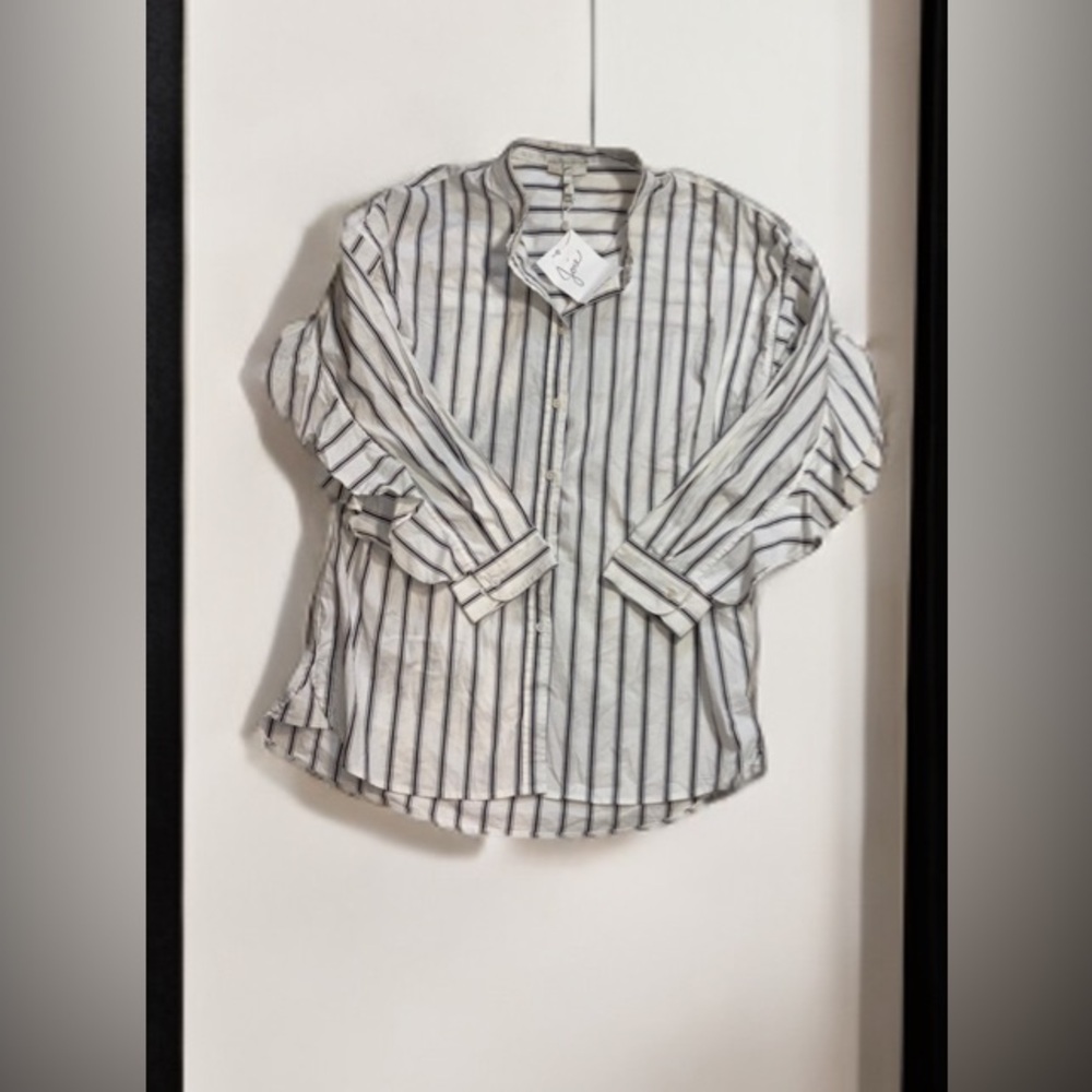 Joie ruffle striped button down NWTs xs​​​​​​​​